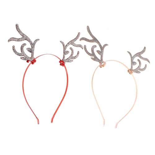 TOGEVAL 2 Stück Teiliges Weihnachts Haarreif mit Kreativen Rentiergeweihen Roségold und Rot Wiederverwendbare Festival Haaraccessoires für Karneval Kostüm und Weihnachtsfeiern TOGEVAL 2 Stück Teiliges Weihnachts Haarreif mit Kreativen Rentiergeweihen Roségold und Rot Wiederverwendbare Festival Haaraccessoires für Karneval Kostüm und Weihnachtsfeiern von TOGEVAL