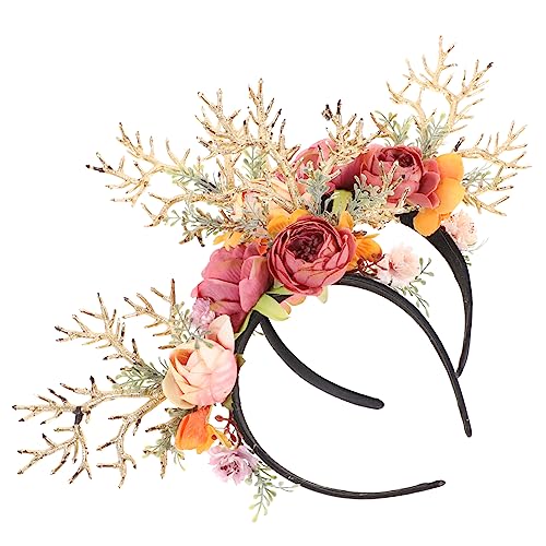 TOGEVAL 2 Stück Weihnachts Stirnband Fuchsgeweih Stirnband Halloween Kostüme Für Erwachsene Haarband Für Weihnachtshorn Girlande Weihnachtsohren Damen Mädchen Weihnachts TOGEVAL 2 Stück Weihnachts Stirnband Fuchsgeweih Stirnband Halloween Kostüme Für Erwachsene Haarband Für Weihnachtshorn Girlande Weihnachtsohren Damen Mädchen Weihnachts von TOGEVAL