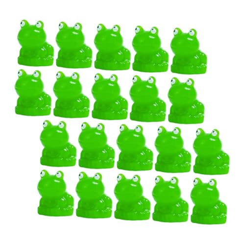 TOGEVAL 20Stücke Teiliges Miniaturfrosch Figuren aus Harz für Mooslandschaften und Feengärten Niedliche Froschornamente zur Innen und Außendekoration für Terrarien von TOGEVAL
