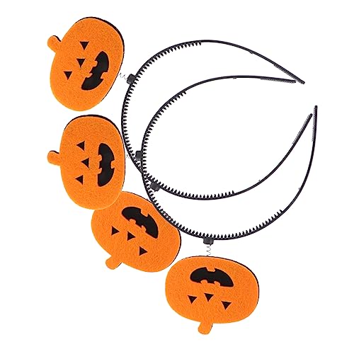 TOGEVAL 2Stücke Halloween Kürbis Stirnbänder Lustige Party Haarschmuck für Cosplay und Feiern für Familienfotos und Gruppenaktivitäten Langlebig und Perfektes von TOGEVAL