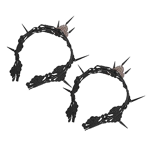 TOGEVAL 2Stücke Punk Stil Stirnband für Halloween Party Stirnkrone Haarschmuck für Perfektes für Festlichkeiten und Besondere Anlässe TOGEVAL 2Stücke Punk Stil Stirnband für Halloween Party Stirnkrone Haarschmuck für Perfektes für Festlichkeiten und Besondere Anlässe von TOGEVAL