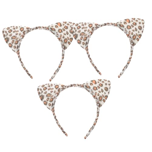 TOGEVAL 3 Stück Leoparden Stirnbänder mit Tierischen Ohren Elastische Haarbänder für Damen und Mädchen Weiche Flexible Haarschmuck Accessoires Auffälliges Design für Alltag und Party TOGEVAL 3 Stück Leoparden Stirnbänder mit Tierischen Ohren Elastische Haarbänder für Damen und Mädchen Weiche Flexible Haarschmuck Accessoires Auffälliges Design für Alltag und Party von TOGEVAL