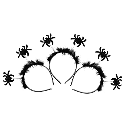 TOGEVAL 3 Stück Teiliges Halloween Haarband für Spinnen Haarschmuck für Fasching und Karneval und Langlebiges Kostümzubehör für Mädchen Halloweendekoration und Cosplay Accessoires von TOGEVAL