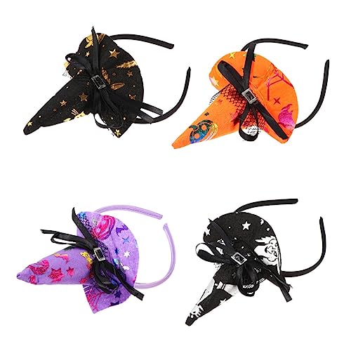 TOGEVAL 4 Stück Halloween Haarreifen Teilig Kreative Hexen Kopfbedeckungen Leicht und Flexibel Für Frauen und Fotorequisiten Party Dekorationsaccessoires TOGEVAL 4 Stück Halloween Haarreifen Teilig Kreative Hexen Kopfbedeckungen Leicht und Flexibel Für Frauen und Fotorequisiten Party Dekorationsaccessoires von TOGEVAL