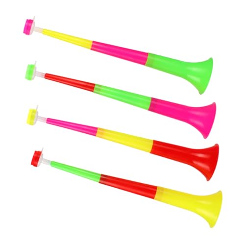 TOGEVAL 4 Stück Teleskopische Trompeten Party Horn für Fußball Fans Lautmacher für Feiern Kinderfreundliches Musikinstrument Farben Zufällig Zufällige Farbe Zufällige Farbe von TOGEVAL