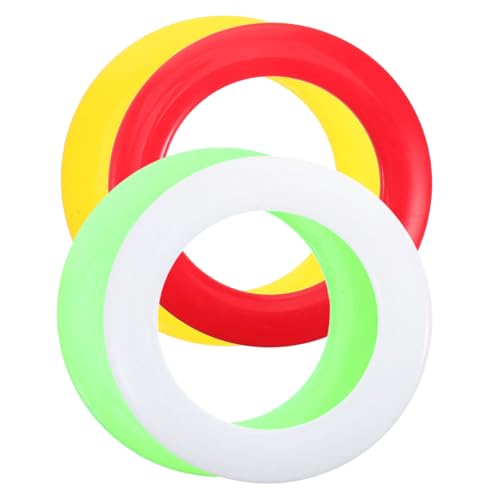 TOGEVAL 4 Stücke Ring Fliegenden Scheiben Jonglierringe Fliegen Ring Outdoor Spielzeug Flying Disc Groß Flying Disc Spielzeug von TOGEVAL