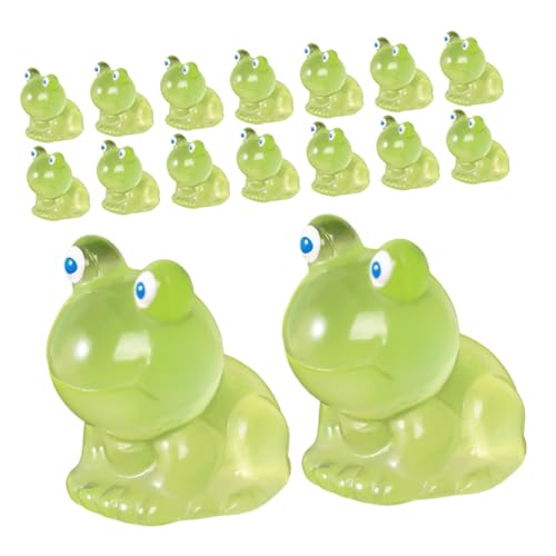 TOGEVAL 40 Stück Teiliges Mini Frosch aus Leuchtendem Harz Kreative Kleine Froschfiguren mit Glow in The Dark Vielseitige Dekoration für Aquarium Terrarium Schreibtisch und von TOGEVAL