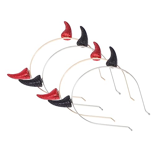 TOGEVAL 4Stücke Halloween Kopf mit Teufelsohren Dekorative Haarschmuck für Kostümpartys für Halloween Accessoires zur Verschönerung Ihrer von TOGEVAL