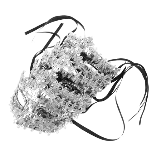 TOGEVAL 5 Stück Teiliges Halloween Masquerade Halbgesichtsmaske für Damen Glänzend Atmungsaktiv für Tanzpartys Kostümbälle Cosplay und Festliche Anlässe TOGEVAL 5 Stück Teiliges Halloween Masquerade Halbgesichtsmaske für Damen Glänzend Atmungsaktiv für Tanzpartys Kostümbälle Cosplay und Festliche Anlässe von TOGEVAL