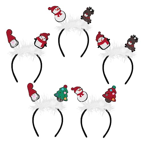 TOGEVAL 5Stücke Weihnachts Haarreifen Flauschige Kopfschmuck Requisiten im Festlichen Design Einzigartiger Haarschmuck für Weihnachten für Partys und Feiern TOGEVAL 5Stücke Weihnachts Haarreifen Flauschige Kopfschmuck Requisiten im Festlichen Design Einzigartiger Haarschmuck für Weihnachten für Partys und Feiern von TOGEVAL