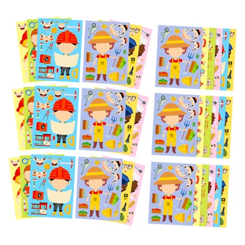 TOGEVAL 6 Sätze Sticker Puzzle Berufe DIY Kostüm Zubehör Kreatives Lernspiel für Familie Eltern Junge Mädchen Interaktive Beschäftigung Geburtstag Schule TOGEVAL 6 Sätze Sticker Puzzle Berufe DIY Kostüm Zubehör Kreatives Lernspiel für Familie Eltern Junge Mädchen Interaktive Beschäftigung Geburtstag Schule von TOGEVAL