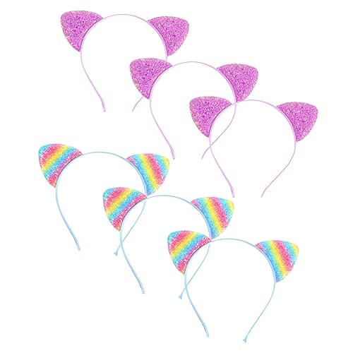 TOGEVAL 6 Stück Glitzer Katzenohren Haarreifen Teiliges Bunte Pailletten Haarbänder für Partys Kostüme und Geburtstagsfeiern Geeignet für Damen Leicht und Bequem TOGEVAL 6 Stück Glitzer Katzenohren Haarreifen Teiliges Bunte Pailletten Haarbänder für Partys Kostüme und Geburtstagsfeiern Geeignet für Damen Leicht und Bequem von TOGEVAL