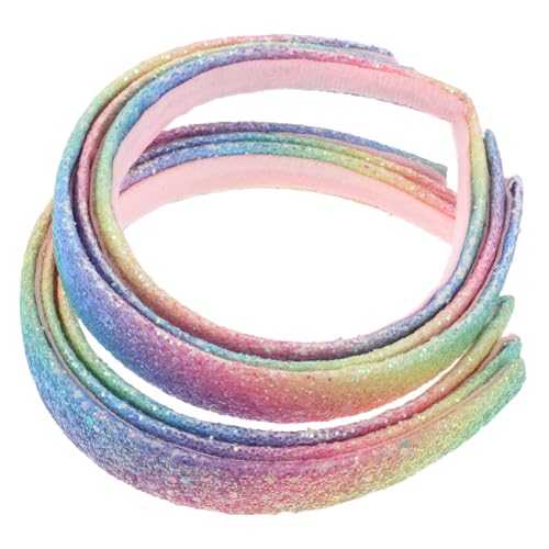 TOGEVAL 6 Stück Teiliges Glitzerndes Haarband für Mädchen Breiter Stirnband mit Hohem Sitz Funkelndes Pailletten Design für Kindergeburtstage Partys und Festliche Anlässe von TOGEVAL