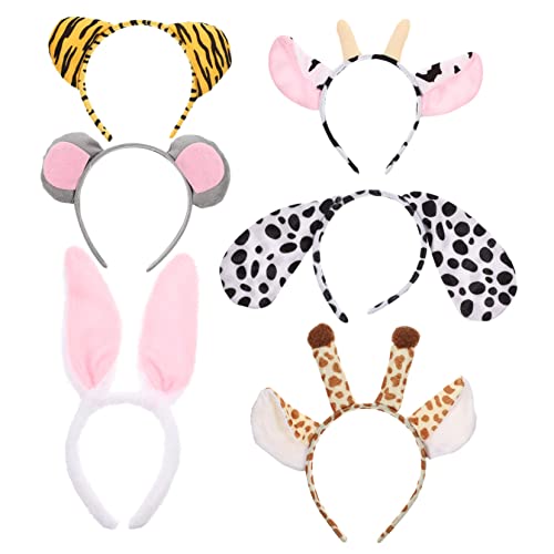 TOGEVAL 6Stücke Teiliges Cartoon Tierkopfschmuck für Lustige Haarbänder mit Plüschigen Tieren für Kostümpartys Halloween und Kreative Fotorequisiten TOGEVAL 6Stücke Teiliges Cartoon Tierkopfschmuck für Lustige Haarbänder mit Plüschigen Tieren für Kostümpartys Halloween und Kreative Fotorequisiten von TOGEVAL