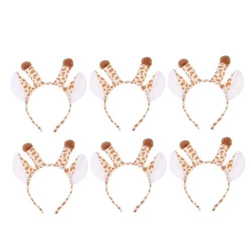 TOGEVAL 6stücke Tier-stirnbänder Cartoon-haarreifen Party-haarschmuck Cosplay-kopfschmuck Junge Mädchen-haarschmuck Plüsch Stirnband Für Festivals Und Kostümpartys von TOGEVAL