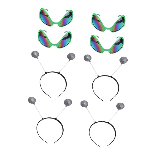 TOGEVAL 8Stücke Teiliges Brillen für Partys Lustige Stirnbänder mit Glitzerkugeln für Karneval Halloween und Festlichkeiten Geschenkidee für Erwachsene von TOGEVAL