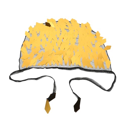TOGEVAL Bauchtanz-gesichtsschleier Mit Mesh-pailletten, Damen-tanzschleier, Gesichtskette Für Frauen, Cosplay, Halloween, Performance-outfit von TOGEVAL
