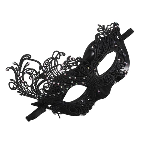 TOGEVAL Damen Spitzen-maske Halbgesichts-design mit Elastischem Band Dekorative Maske für Halloween Karneval Cosplay und Fotografie-requisiten von TOGEVAL