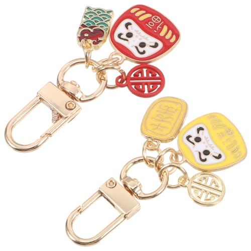 TOGEVAL Daruma Schlüsselanhänger Japanische Glücksbringer Anhänger Rot Gelb Kawaii Taschen und Rucksackanhänger für Erwachsene Langlebige Dekorative Miniatur Figur TOGEVAL Daruma Schlüsselanhänger Japanische Glücksbringer Anhänger Rot Gelb Kawaii Taschen und Rucksackanhänger für Erwachsene Langlebige Dekorative Miniatur Figur von TOGEVAL
