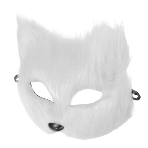 TOGEVAL Fuchs Maske Im Japanischen Stil Füchse Maske Cosplay Maske Maskerade Maske Halbe Gesichtsmaske Tiermaske Cosplay Party Maske Halbe Gesichtsmaske Maskerade Party Maske von TOGEVAL