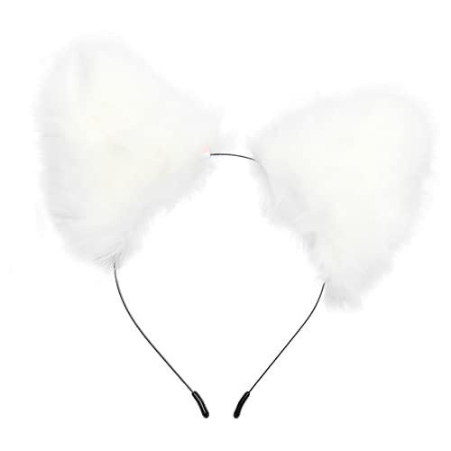 TOGEVAL Fuchsohren Haarband für Cosplay Geburtstagsfeiern und Karneval Weiches Dekoratives Tierkopfaccessoire für Damen und Herren Bequem und Auffällig von TOGEVAL