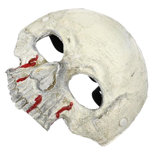 TOGEVAL Halloween Blutmuster Halbgesicht Totenschädel Maske Gruselige Kostümmaske Für Halloween Dekoration Und Maskenball Perfekte Verkleidung Für Mottopartys Und Karneval TOGEVAL Halloween Blutmuster Halbgesicht Totenschädel Maske Gruselige Kostümmaske Für Halloween Dekoration Und Maskenball Perfekte Verkleidung Für Mottopartys Und Karneval von TOGEVAL