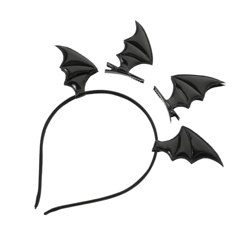 TOGEVAL Halloween Fledermaus Stirnband mit Clips Leichtes Langlebiges Bat Wing Haarschmuck für Party Cosplay und Maskerade Schwarzes Teiliges Zubehör für Erwachsene TOGEVAL Halloween Fledermaus Stirnband mit Clips Leichtes Langlebiges Bat Wing Haarschmuck für Party Cosplay und Maskerade Schwarzes Teiliges Zubehör für Erwachsene von TOGEVAL