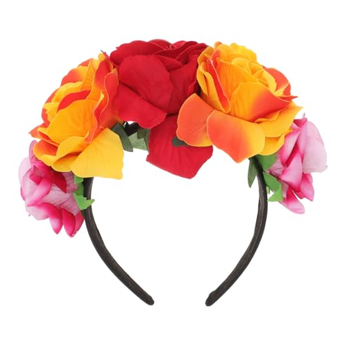 TOGEVAL Halloween Großes Rosenblumen Stirnband Großer Haarschmuck Farbenfrohes Blumenhaarband Damen Karneval Halloween Party Cosplay Accessoire für Frauen Mädchen TOGEVAL Halloween Großes Rosenblumen Stirnband Großer Haarschmuck Farbenfrohes Blumenhaarband Damen Karneval Halloween Party Cosplay Accessoire für Frauen Mädchen von TOGEVAL