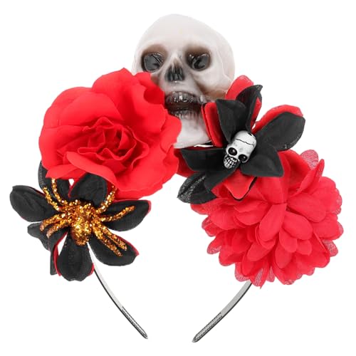 TOGEVAL Halloween Haarreif mit Rosen und Skelettdesign Leichtes Cosplay Kopfschmuck für Karneval Party und Fest Komfortables Accessoire für Kostüm und Fasching TOGEVAL Halloween Haarreif mit Rosen und Skelettdesign Leichtes Cosplay Kopfschmuck für Karneval Party und Fest Komfortables Accessoire für Kostüm und Fasching von TOGEVAL