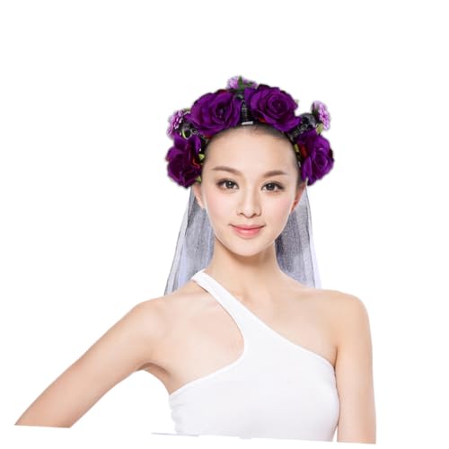 TOGEVAL Halloween Haarreif mit Schädel und Rosenblumen Design Leichtes Cosplay Stirnband für Damen und Stilvoller Kopfschmuck für Karneval Maskerade Party und Halloween Fest TOGEVAL Halloween Haarreif mit Schädel und Rosenblumen Design Leichtes Cosplay Stirnband für Damen und Stilvoller Kopfschmuck für Karneval Maskerade Party und Halloween Fest von TOGEVAL