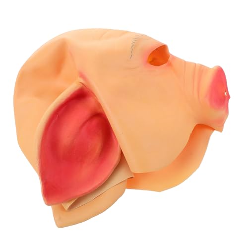 TOGEVAL Halloween Schweinemaske Realistische Tiermaske für Bühnenaufführungen Kostümpartys Cosplay Events Langlebig Pflegeleicht Vielseitig Einsetzbar Karneval Halloween von TOGEVAL