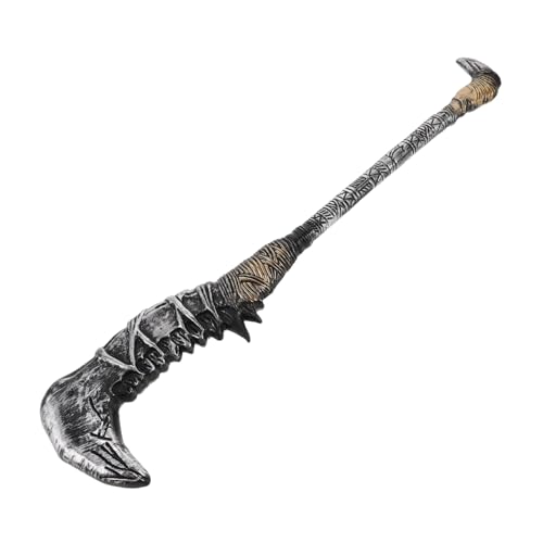 TOGEVAL Halloween-Sense-Requisite: Halloween Grim Cosplay Death Scythe Staff -Requisite Grim Death Kostümzubehör Für Party Vintage Golden von TOGEVAL