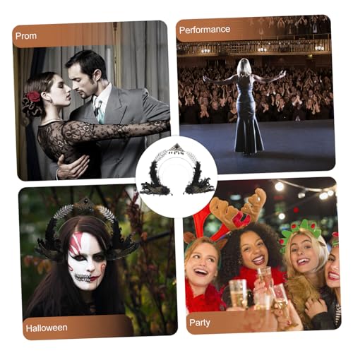 TOGEVAL Federn Kopfschmuck Damen Stirnband Party Kopfbedeckung Feder Haarband Für Halloween Maskerade Hochzeit Performance TOGEVAL Federn Kopfschmuck Damen Stirnband Party Kopfbedeckung Feder Haarband Für Halloween Maskerade Hochzeit Performance von TOGEVAL