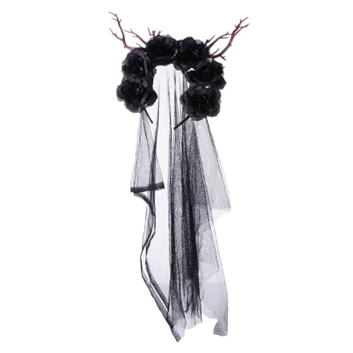 TOGEVAL Halloween Wald Party Geweih Haarreif Stirnband mit Leichten Blumen und Ästen Dekoratives Halloween Accessoire für Kostüm Fotoshootings und Feierlichkeiten TOGEVAL Halloween Wald Party Geweih Haarreif Stirnband mit Leichten Blumen und Ästen Dekoratives Halloween Accessoire für Kostüm Fotoshootings und Feierlichkeiten von TOGEVAL