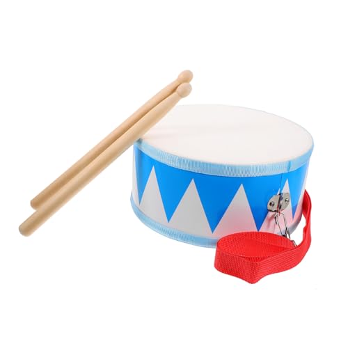 TOGEVAL Holz Handtrommel für Bildungsinstrument mit Dreieckigem Muster Tragbares Musikinstrument für Jungen und Mädchen Fördert Musikalisches Interesse und Rhythmusgefühl von TOGEVAL