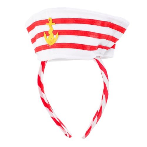 TOGEVAL Kapitänsmütze Haarreifen Nautisches Kostümzubehör für Cosplay Halloween und Segelpartys Design für Unvergessliche Feiern von TOGEVAL