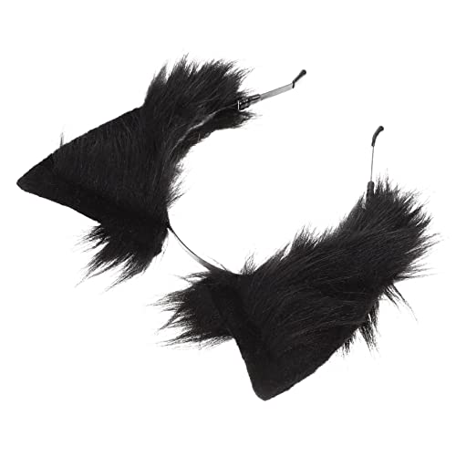 TOGEVAL Katzenohren Haarreif Flauschiges Stirnband Plüsch Haardekor für Cosplay Partys und Karneval Exquisites Design für Auffälliges Aussehen von TOGEVAL