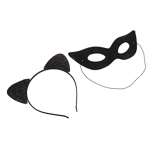 TOGEVAL Katzenohren Haarreif und Augenmaske Dehnbares Stirnband mit Weichem Leichtes Party Kostüm Zubehör für Halloween Fasching und Cosplay für Damen TOGEVAL Katzenohren Haarreif und Augenmaske Dehnbares Stirnband mit Weichem Leichtes Party Kostüm Zubehör für Halloween Fasching und Cosplay für Damen von TOGEVAL