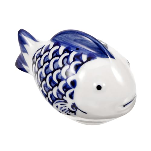 TOGEVAL Keramik Fischfigur Schwimmend Aquarium Deko Kleine Stilvolle Skulptur aus Langlebiger Keramik Lebensechte Schwimmende Statue für Aquarien Glasbehälter Innen und Außendekoration von TOGEVAL