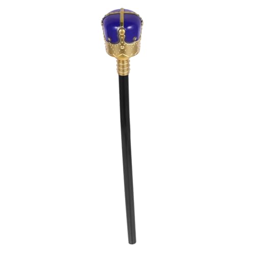 TOGEVAL Königlicher Cosplay Zauberstab Robuster und Langlebiger Gehstock für Halloween Partys Maskeraden und Bühnenaufführungen für Erwachsene Blau Goldenes Design von TOGEVAL