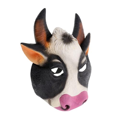 TOGEVAL Masken Halloween Erwachsene Kuh Foto Prop Lustige Tier Kopfbedeckungen Für Dress up Karneval von TOGEVAL