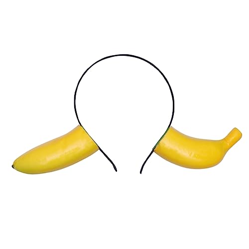 TOGEVAL Lustiger Bananen Haarreif für Erwachsene Auffällige Kopfbedeckung für Partys Cosplay und Aufführungen Leicht und Rutschfest als Fotorequisite für Besondere Anlässe von TOGEVAL