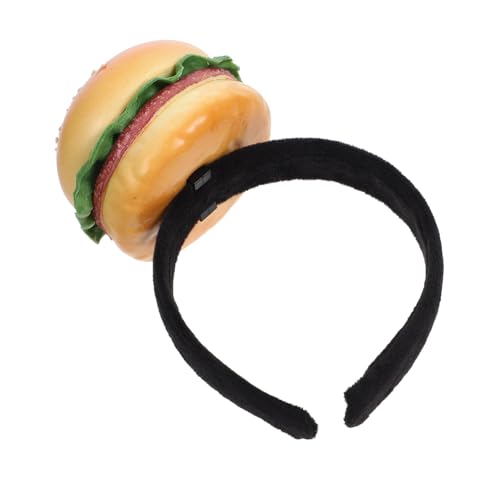 TOGEVAL Lustiges Hamburger Stirnband aus Leichtem Weiches Robustes Party Kostüm Accessoire für Erwachsene Kreative Kopfbedeckung für Karneval Fasching Cosplay und Bühnenauftritte von TOGEVAL