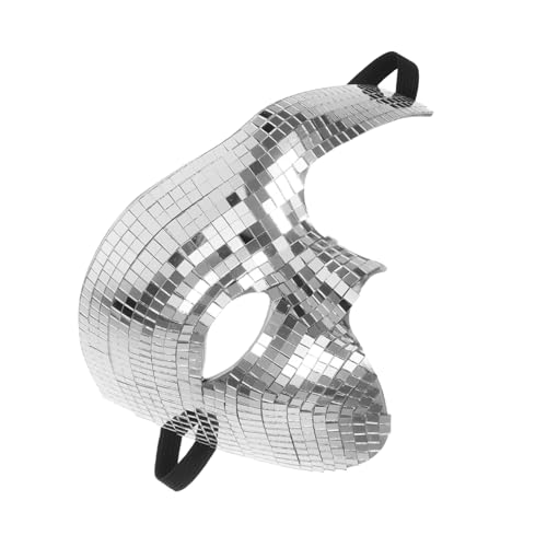TOGEVAL Masquerade Halbgesichtsmaske Silber mit Glitzer Mirror Leichte Party Disco Maske für Damen Atmungsaktiv und Komfortabel für Halloween Karneval und Kostümbälle TOGEVAL Masquerade Halbgesichtsmaske Silber mit Glitzer Mirror Leichte Party Disco Maske für Damen Atmungsaktiv und Komfortabel für Halloween Karneval und Kostümbälle von TOGEVAL