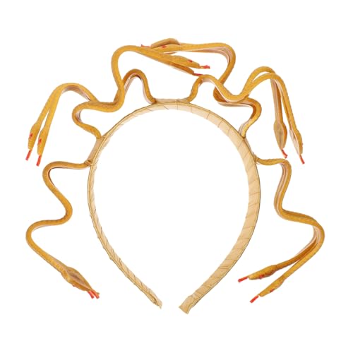 TOGEVAL Medusa Schlangen Stirnband Langlebiger Kopfschmuck für Halloween Karneval Kostüm Party Cosplay Zubehör Goldfarben Robust und Bequem für Damen TOGEVAL Medusa Schlangen Stirnband Langlebiger Kopfschmuck für Halloween Karneval Kostüm Party Cosplay Zubehör Goldfarben Robust und Bequem für Damen von TOGEVAL