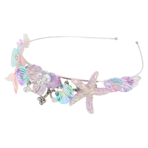 TOGEVAL Meerjungfrauen Haarschmuck Muschel Stirnband mit Strass Party Haarband für Damen und Komfortabel und Sicher für Kostüm Geburtstagsfeier und Festliche Anlässe von TOGEVAL