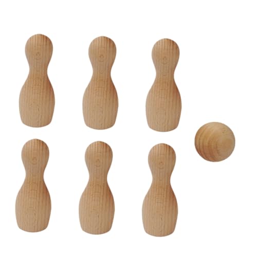 TOGEVAL Mini Bowling aus Naturbelassenem Buchenholz und Ball Umweltfreundlich und Sicher Indoor spaß für Fördert Bewegung und Geschicklichkeit für Kinderpartys TOGEVAL Mini Bowling aus Naturbelassenem Buchenholz und Ball Umweltfreundlich und Sicher Indoor spaß für Fördert Bewegung und Geschicklichkeit für Kinderpartys von TOGEVAL