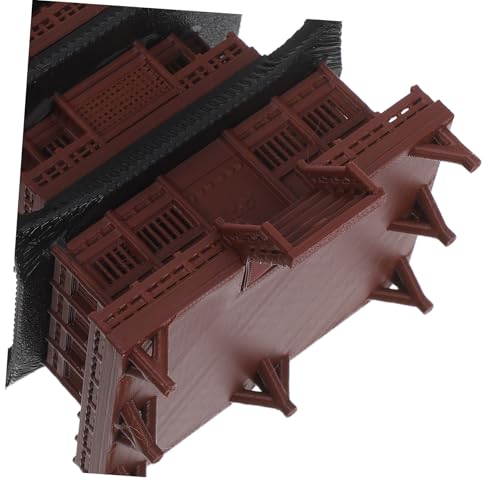 TOGEVAL Miniatur Pavillon Skulptur Chinesisches Antikes Architekturmodell für Bonsai Mikro Landschaft Dekoration Aquarium Zubehör von TOGEVAL