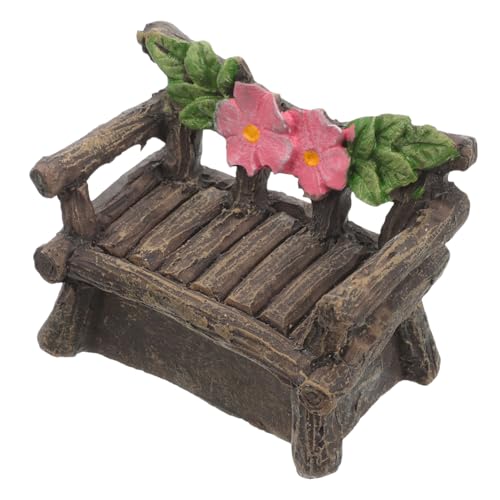 TOGEVAL Miniaturgartenstuhl Resin Winzige Möbel für Garten und Terrassendekoration Leicht und Tragbar für Miniaturgärten und Puppenhaus Dekoration von TOGEVAL