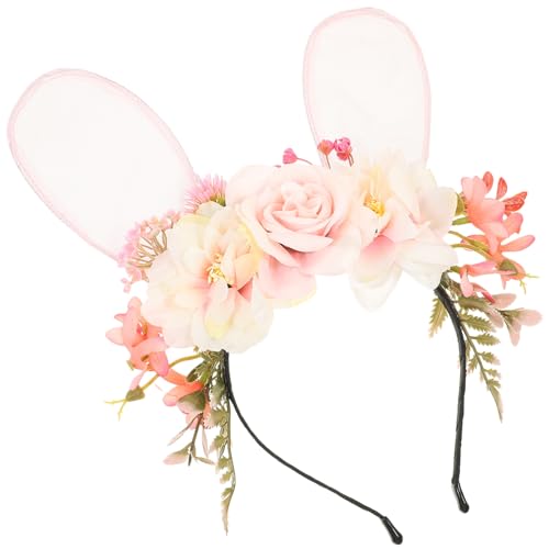 TOGEVAL Niedliches Hasenohren Stirnband für Mädchen Kaninchen Design Weicher Stoff Dekorativer Haarschmuck für Partys Cosplay Geburtstage Bequem und Vielseitig Einsetzbar von TOGEVAL